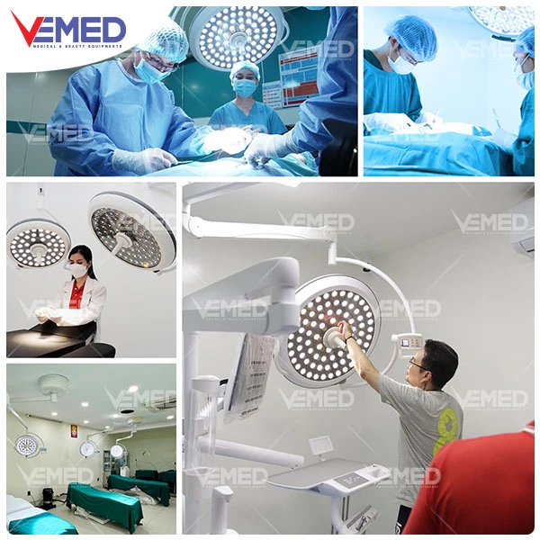 Đèn Mổ Treo Trần 2 Nhánh LED700/500 | VEMED Hà Nội