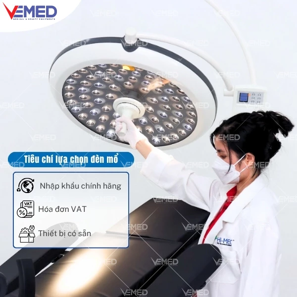 Tiêu chí lựa chọn đèn phẫu thuật treo trần