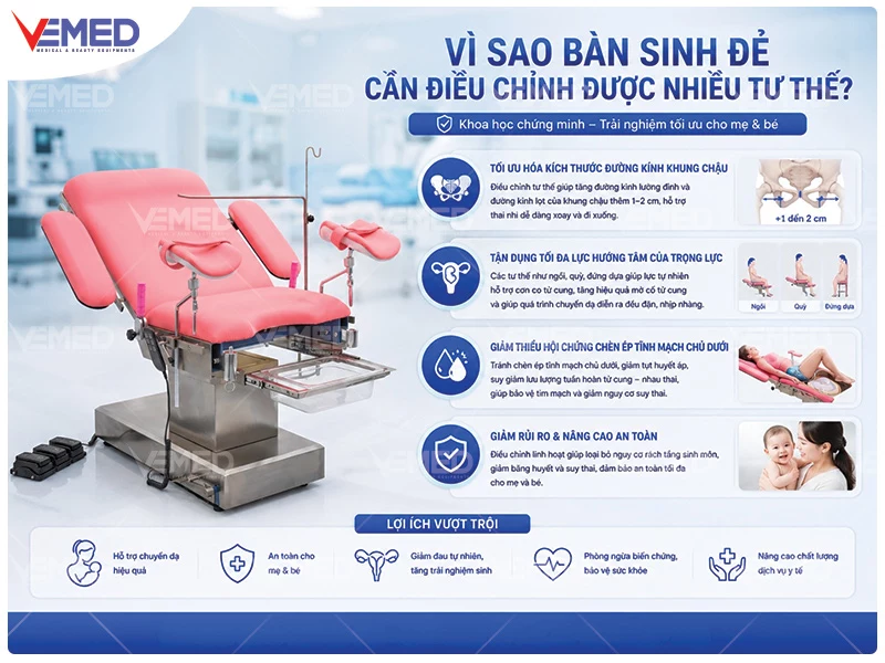 Tư Thế Trên Bàn Sinh Đẻ & Lợi Ích Đối Với Sản Phụ