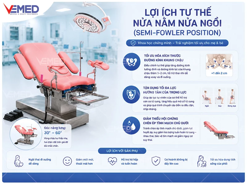 Tư Thế Trên Bàn Sinh Đẻ & Lợi Ích Đối Với Sản Phụ