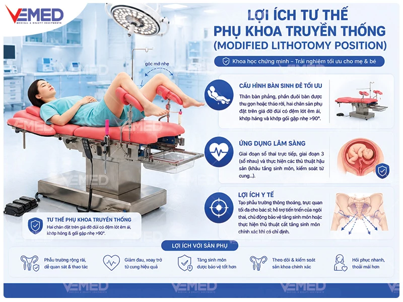 Tư Thế Trên Bàn Sinh Đẻ & Lợi Ích Đối Với Sản Phụ