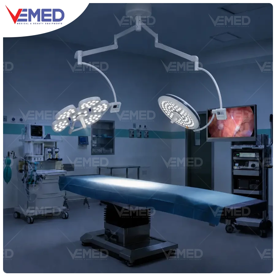 Endo Mode trên đèn mổ hỗ trợ quan sát màn hình nội soi