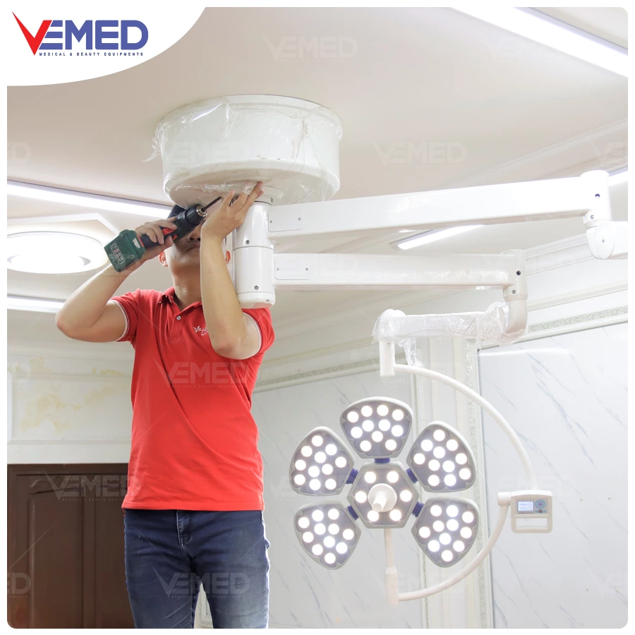 Lắp ốp chân đèn mổ 2 nhánh Petal 6/6