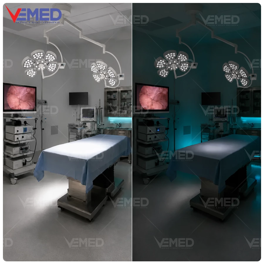 So sánh chế độ chiếu sáng thông thường và Endo Mode